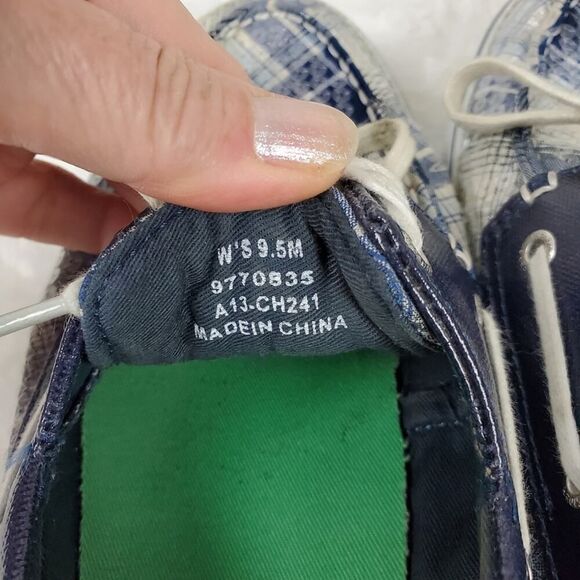 Sperry Topsider Shoes Sequin Blue Size 9.5 - Picture 3 of 11